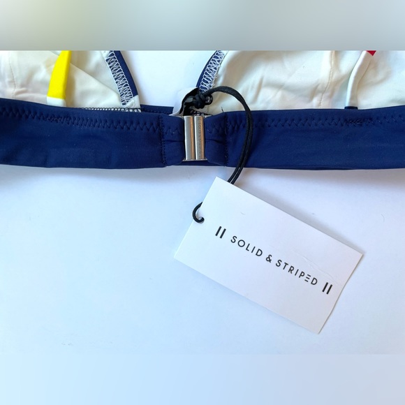 SOLID & STRIPED Morgan Bikini Multi-Colored Stripe Medium, NEW! - Picture 7 of 11